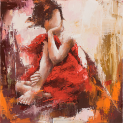 "Tu vas pas me croire" 40 x 40 (Oeuvre originale unique).