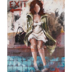 "EXIT" 100 x 80 (Oeuvre originale unique).