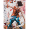 "Dos au mur" 80 x 60 (Oeuvre originale unique).