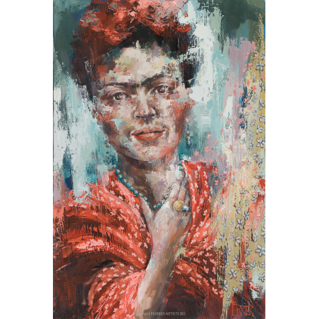 "Frida apasionadamente" 90 x 60 (Oeuvre originale unique).